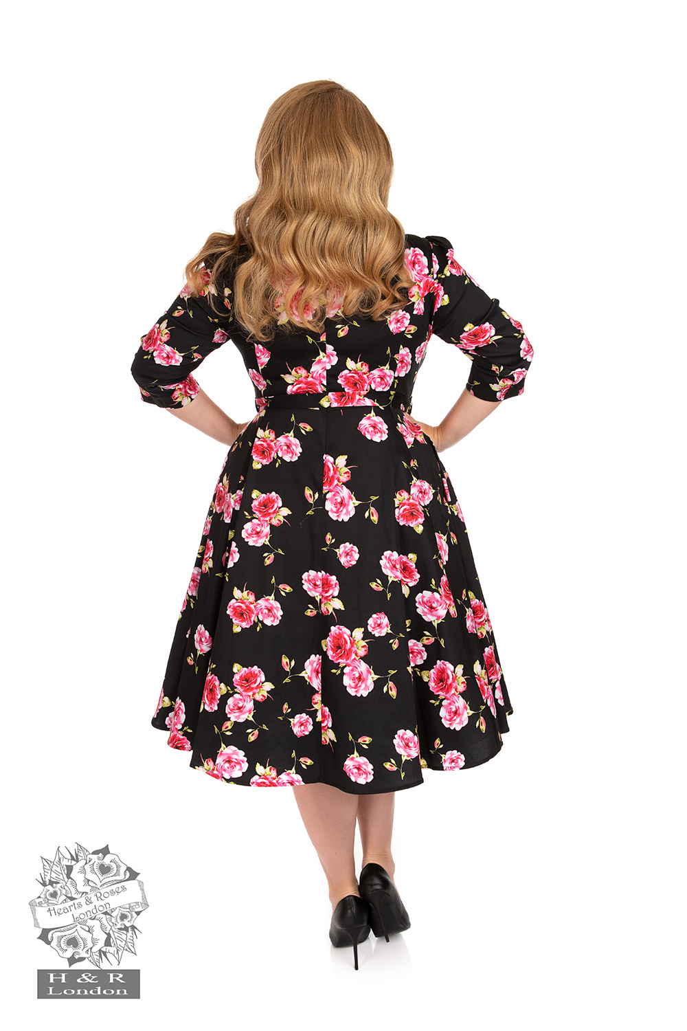 Ava Floral Swing Dress in Plus Size